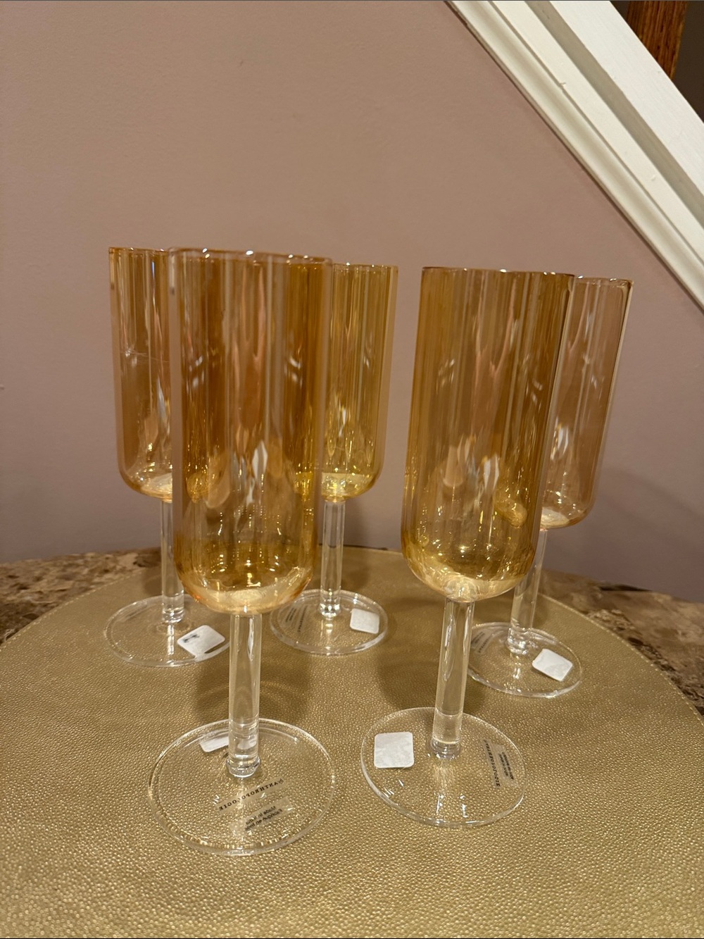 Anthropologie Isada Flute Glasses, Set of 5